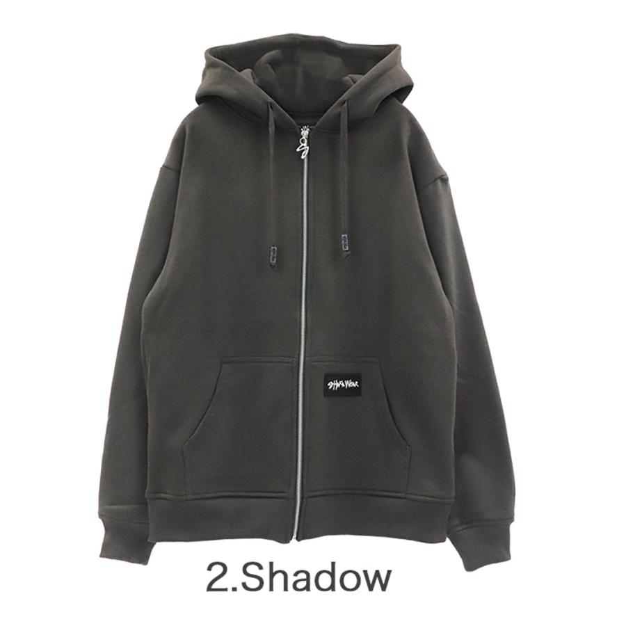 SHAKA WEAR グレー ジップアップパーカー　M SHAKA WeAR（シャカウェア） パーカー ジップアップ 無地 フーディー