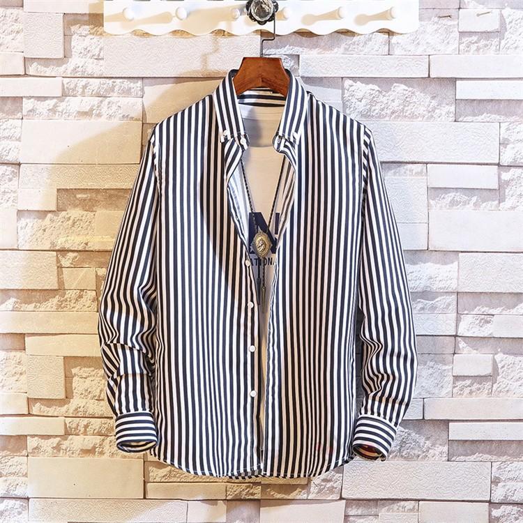 ストライプシャツ メンズ 長袖シャツ カジュアルシャツ ボタンダウンシャツ ビジネス 開襟シャツ 紳士服 おしゃれ Qmt 99mate 通販 Yahoo ショッピング