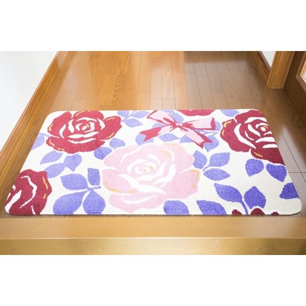 風水「flower」玄関マット【中央玄関マット】開運サイズ（60cm×90cm） 00072A&amp;C 通販 Yahoo!ショッピング