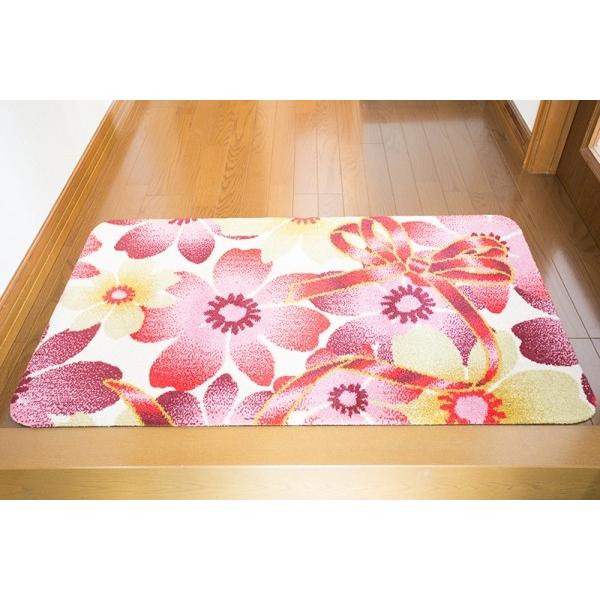 風水「flower」玄関マット【北西j向き玄関マット】開運サイズ（60cm×90cm） 00112A&amp;C 通販 Yahoo!ショッピング