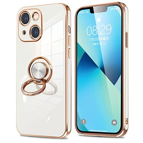 IPhone13 mini 用 ケース リング付き iphone 13 mini 用 カバー リング 携帯カバー 耐衝撃 薄型 TPU 軽量 シリコン スタンド機能付き 360回転車載ホ