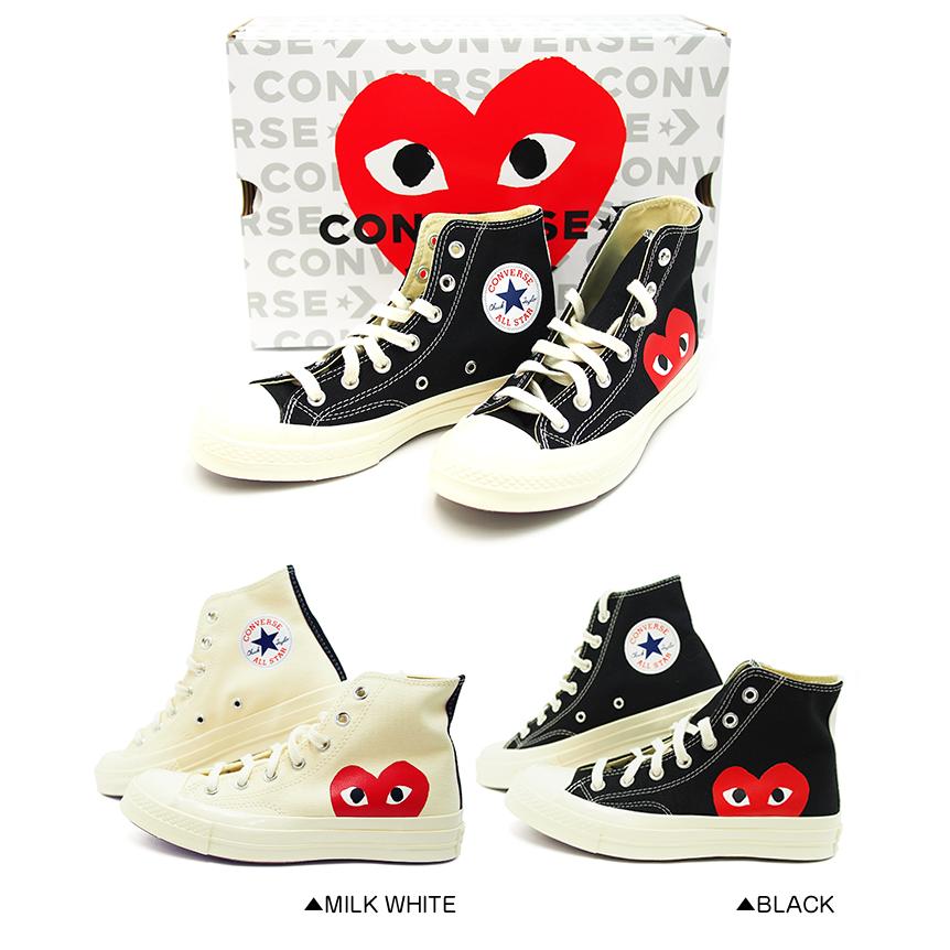 Play Comme Des Garcons Converse プレイ コムデギャルソン コンバース スニーカー ハイカット 全2色 All Star オールスター P1k112 Chuck Taylor P1k112 アクアベース 通販 Yahoo ショッピング
