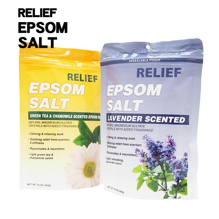 Relief Epsom Salt リリーフ エプソムソルト 各454g ラベンダー グリーンティ カモミール 入浴用化粧品 Relief Epsom アクアベース 通販 Yahoo ショッピング
