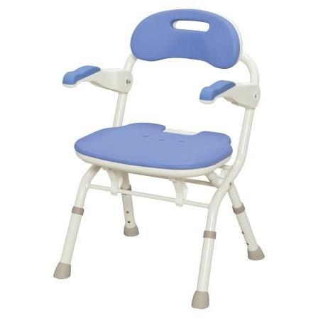 安寿　折りたたみシャワーベンチＦＳフィット　ブルー　536-057　アロン化成　楽おりシリーズ | 