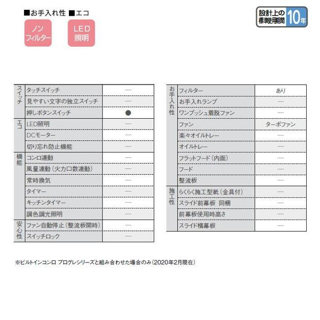 レンジフード ノーリツ レンジフード 平型（ターボファン） 幅60cm（600mm） ブラック 換気扇 NFG6F01TBA | ノーリツ | 01