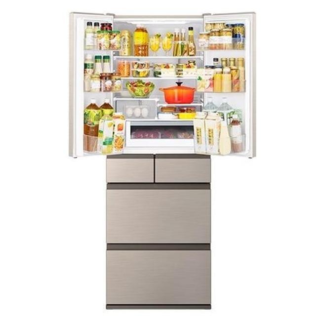 日立 冷蔵庫 幅65cm 485L フレンチドア R-HW49V