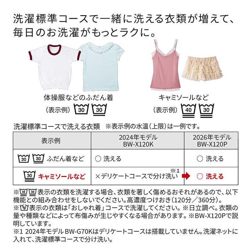 日立（HITACHI） 洗濯機(全自動 6.1kg〜8kg) BW-V80P-W 全自動洗濯機