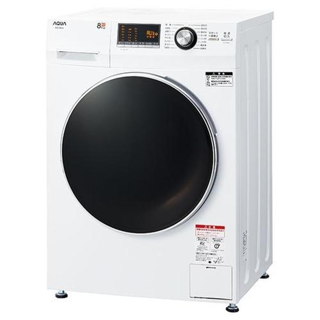 ★送料込み★AQUA 8.0kgドラム式洗濯機 温水洗浄 コンパクト2022年製 AQUA（アクア） 洗濯機(ドラム式 8.0kg〜) AQW-F8N ホワイト 洗濯8kg