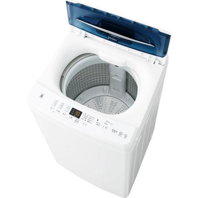 Haier（ハイアール） JW-UD55B-W 洗濯機(全自動 〜6.0kg) ホワイト 上