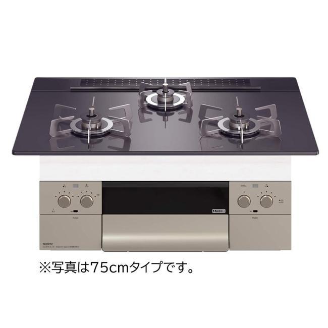 ノーリツ ガスコンロ N3WU3PWASQSTESC 12A13A NORITZ?都市ガス用 ビルトインコンロ Orche(オルシェ) ガス コンロの画像