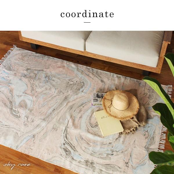 a.depeche アデペシュ ラグ 1400×200cm a.depeche ラグマット リビング 『マーブル ラグ 1400