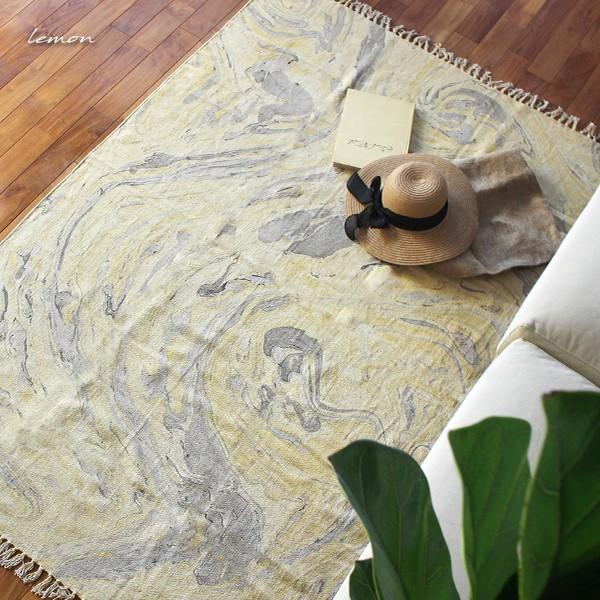 a.depeche アデペシュ ラグ 1400×200cm a.depeche ラグマット リビング 『マーブル ラグ 1400