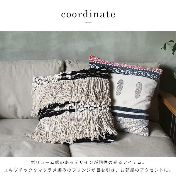 a.depeche（アデペシュ） マクラメ クッションカバー ロングヘアー