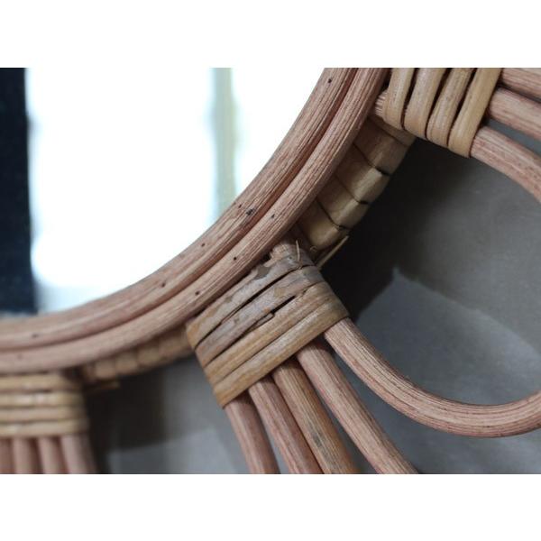 a.depeche（アデペシュ） 壁掛けミラー フラワー ロッタ ラタン ミラー