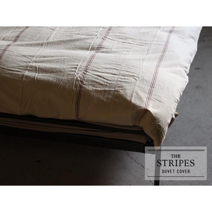THE STRIPES /デュベカバー ダブル（ストライプベージュ） 掛け布団