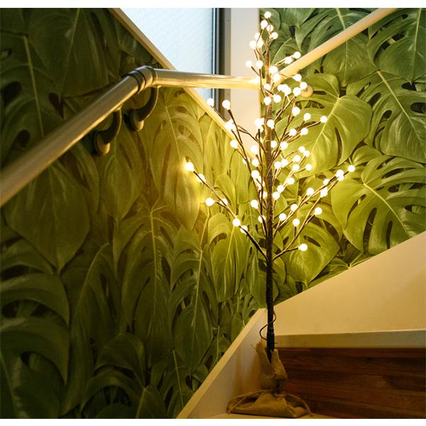 スワン電器 ボタニック ブランツリー ポン スノー 120 高さ120cm 雪 が