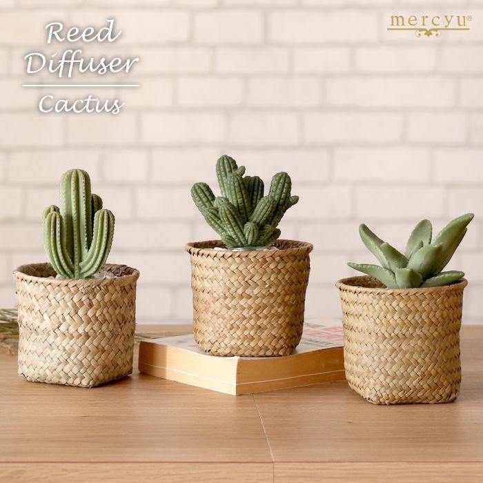 メルシーユー Mercyu ノルディック コレクション リードディフューザー 本物のような 多肉植物 サボテン 型 100ml