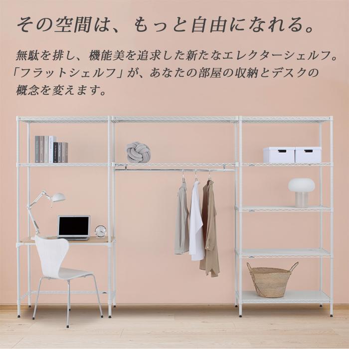 エレクターフラットシェルフ シェルフ ホワイト 幅60cm 奥行35cm ベーシックシリーズ_2