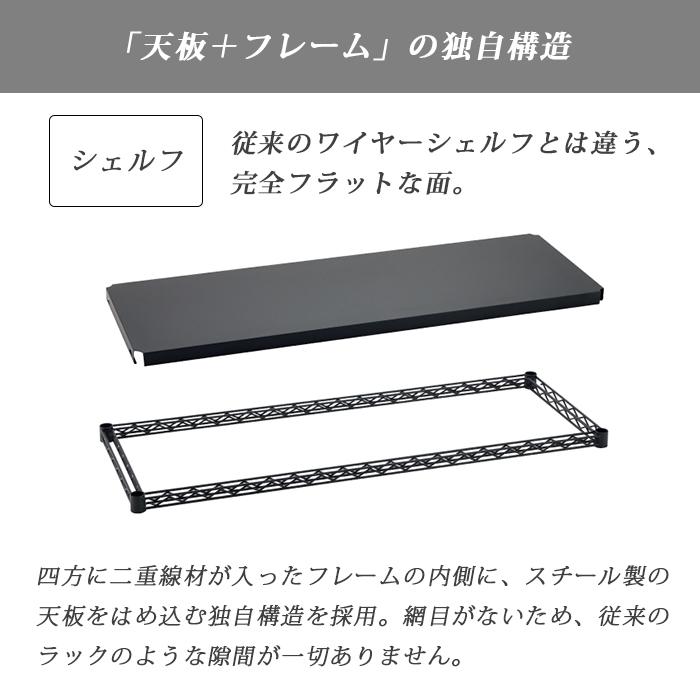 エレクターフラットシェルフ シェルフ ホワイト 幅60cm 奥行35cm ベーシックシリーズ_3