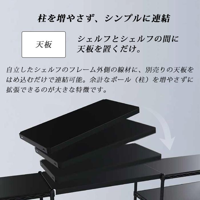 エレクターフラットシェルフ シェルフ ホワイト 幅60cm 奥行35cm ベーシックシリーズ_4