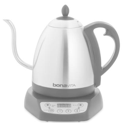 【美品】bonaVITA 1ℓ電気 ケトル 温度調整 日本仕様 bonaVITA 1Lグースネック電気湯沸(1度単位設定) ケトル 日本仕様