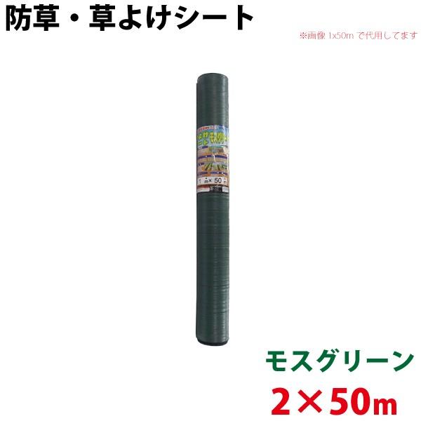 シンセイ モスグリーン 防草・草よけシート　2m×50m 代引不可 北海道・九州地方別途送料 沖縄県配達不可｜a-do