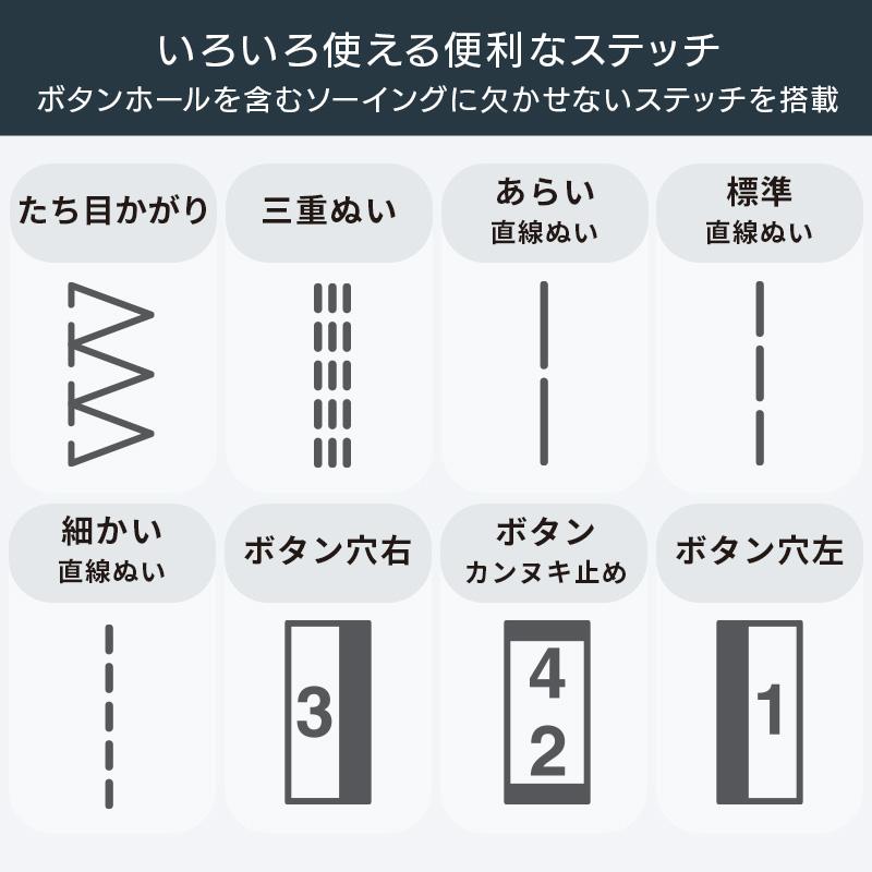 ジャノメ JANOME 電子ミシン N900 本体 コンパクトミシン 2WAY 厚地 入園 入学  糸通し フリーアーム LEDライト ハードカバー 目とび防止 代金引換不可の画像