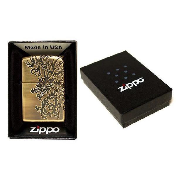 ZIPPO 20DR3-BS REGULAR ジッポ ライターレギュラー 3Dタイプ2 ゴールド ドラゴン｜a-domani｜03