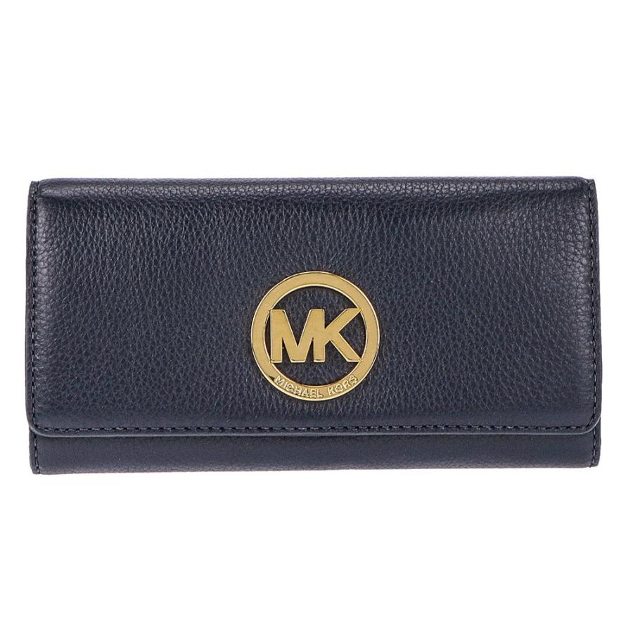 MICHAEL 32F2GFTE3L-414 マイケルコース 長財布 レザー アドミラル×ゴールド