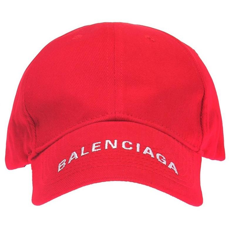 red balenciaga hat