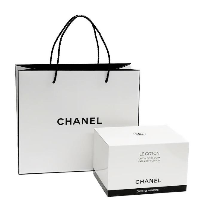 CHANEL LE COTON シャネル コットン ロゴ入りオーガニックコットン 100枚入 オリジナルショップバッグラッピング不可|a-domani|03