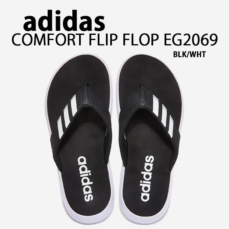 adidas アディダス サンダル シャワーサンダル ビーチサンダル COMFORT FLIP FLOP EG2069 フリップフロップ BLACK WHITE ビーサン adidas（アディダス） サンダル シャワーサンダル ビーチサンダル