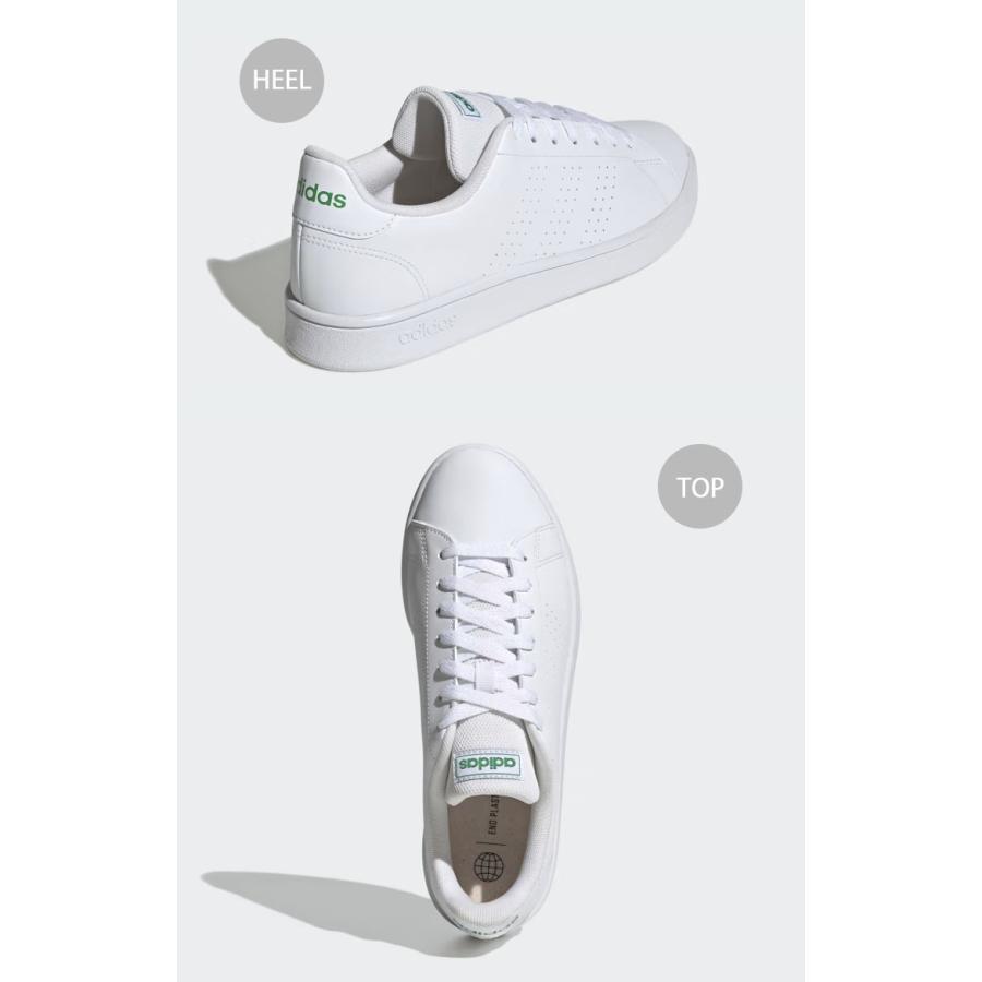 adidas アディダス スニーカー ADVANCOURT BASE LIFESTYLE GW2063 アドバンコート WHITE GREEN シューズ テニスシューズ ライフスタイル adidas（アディダス） スニーカー ADVANCOURT BASE LIFESTYLE GW2063
