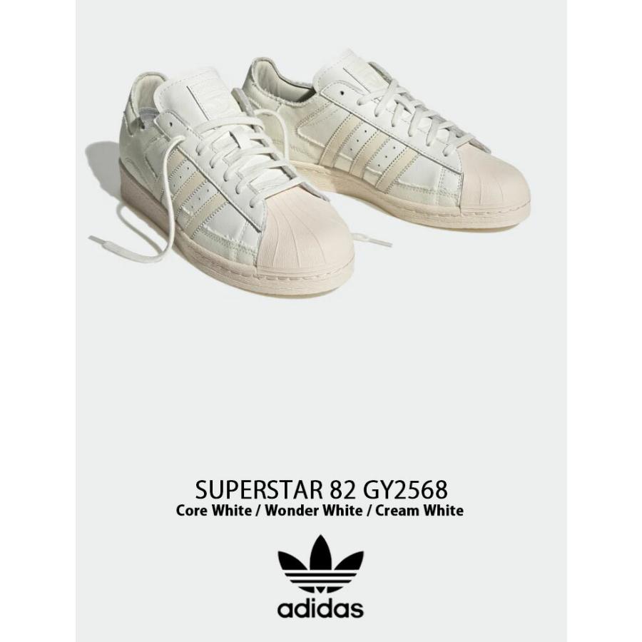 adidas Originals アディダス オリジナルス スニーカー SUPER STAR 82 GY2568 MBB88 スーパースター 82 White Cream ホワイト クリーム メンズ レディース｜a-dot｜02