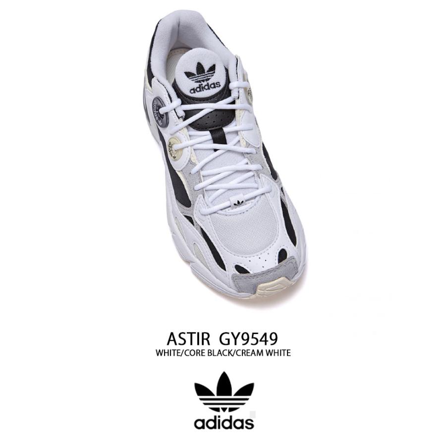 adidas アディダス スニーカーASTIR アスター GY9549 WHITE BLACK CREAM ホワイト ブラック クリーム ダッドシューズ Woman's レディース｜a-dot｜02