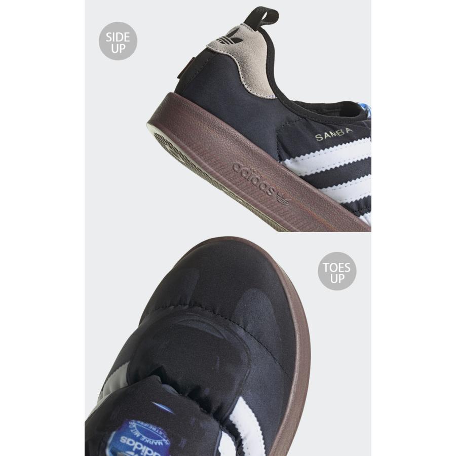 adidas originals アディダス スリッポン サンダル PUFFYLETTE SAMBA HP6700 パフィレット サンバ BLACK ブラック フェイクプリント adidas（アディダス） adidas originals スリッポン サンダル