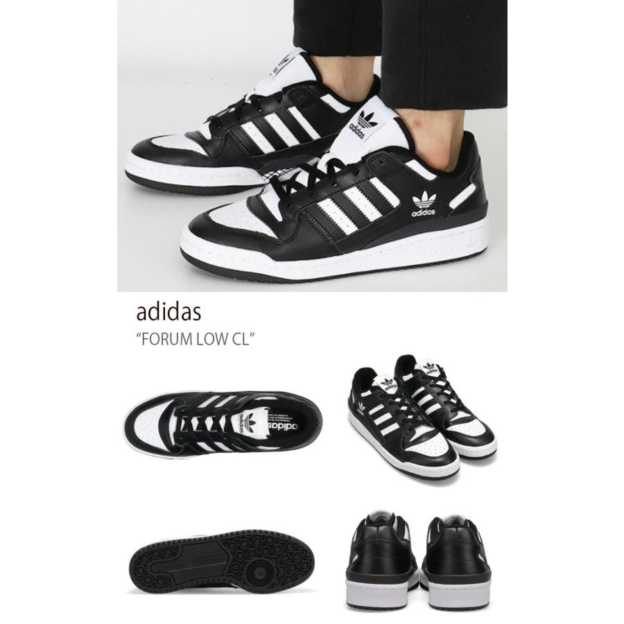 adidas アディダス スニーカー FORUM LOW CL BLACK WHITE メンズ レディース 男女兼用 男性用 女性用 ユニセックス HQ1494｜a-dot｜02