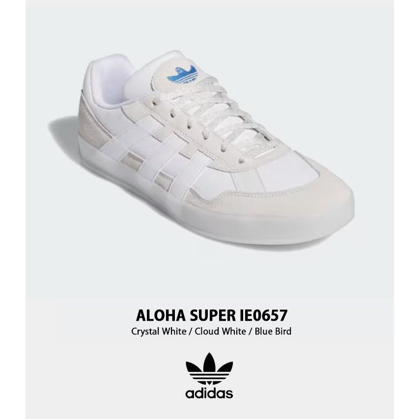 adidas originals アディダス スニーカー ALOHA SUPER IE0657 アロハスーパー シューズ WHITE BLUE スエード ホワイト ブルー メンズ レディース｜a-dot｜03