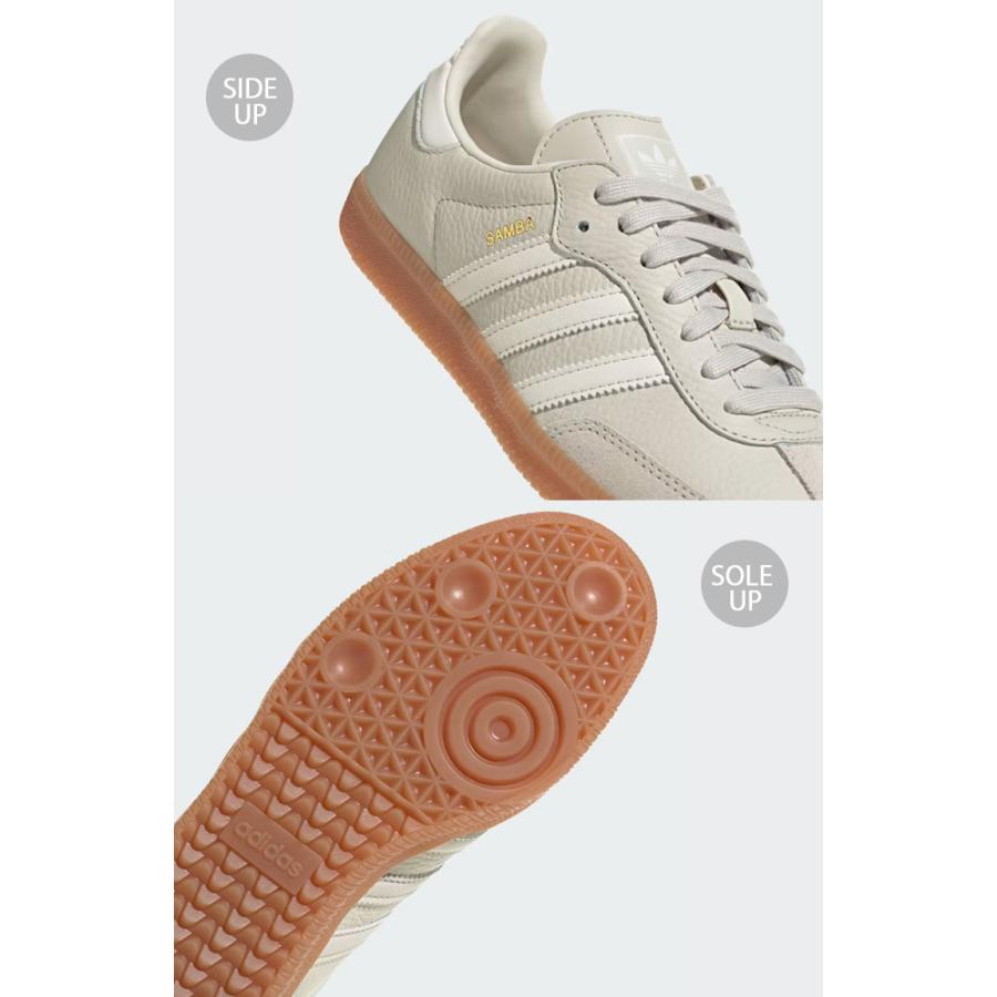 adidas originals アディダス スニーカー SAMBA OG IE7013 サンバ オリジナル ALUMINIUM WHITE BEIGE シューズ レザーアッパー 本革 アルミニウム ホワイト｜a-dot｜06