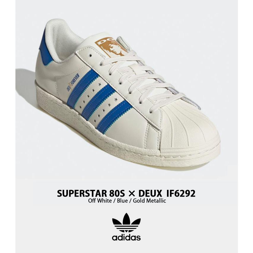 adidas originals アディダス スニーカー SUPERSTAR 80S DEUX IF6292 スーパースター80 WHITE BLUE シューズ レザー 本革 ホワイト ブルーコラボ adidas originals アディダス スニーカー SUPERSTAR 80S DEUX IF6292 スーパースター80 WHITE BLUE シューズ レザー 本革 ホワイト ブルーコラボ