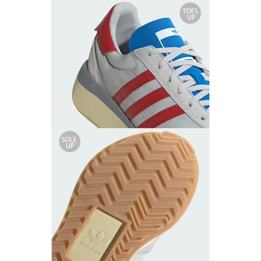 希少品　adidas アディダス カントリー スニーカー　24cm  ウルトラマン　レトロ　カラー ローカットスニーカー シューズ　820327 　銀×赤 　97年製　堺市 石津　ジャングルジャングル石津 adidas（アディダス） adidas Originals オリジナルス スニーカー