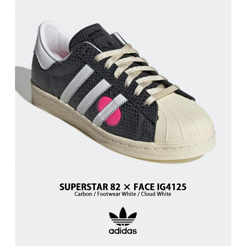 adidas originals アディダス スニーカー SUPERSTAR 82 FACE OKA IG4125 スーパースター CARBON WHITE フェイス カーボン ホワイト シューズ｜a-dot｜03