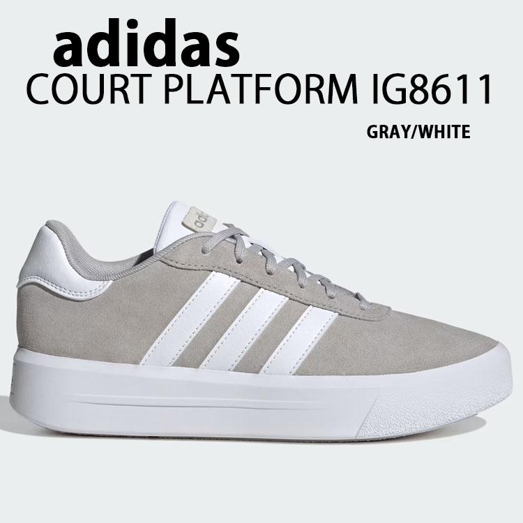 adidas アディダス スニーカー 厚底 COURT PLATFORM SUEDE