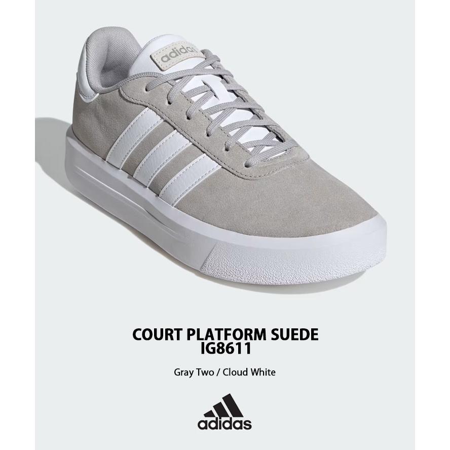 adidas（アディダス） スニーカー 厚底 COURT PLATFORM SUEDE IG8611