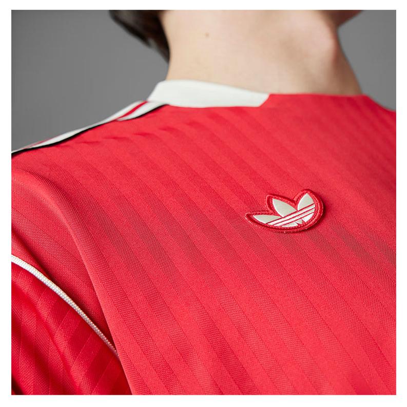 adidas トレフォイルロゴ刺繍　パフォーマンスタグ KOREA ゲームシャツ adidas - adidas トレフォイルロゴ刺繍 パフォーマンスタグ KOREA