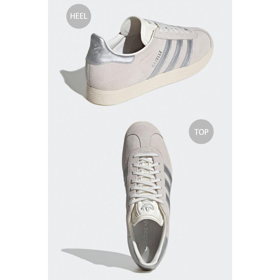 ★adidas★ Gazelle Cloudwhite JH8640 New Adidas Gazelle Shoes - Cloud White/ Silver Metallic