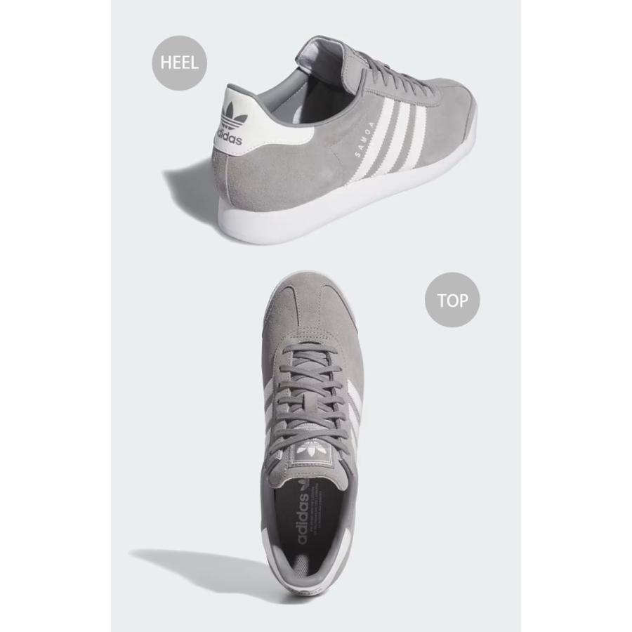 adidas originals アディダス スニーカー SAMOA SHOES JH9079 サモア GRAY WHITE シューズ スエードアッパー グレー ホワイト テラス系 Tトゥ ニュアンスカラー｜a-dot｜05