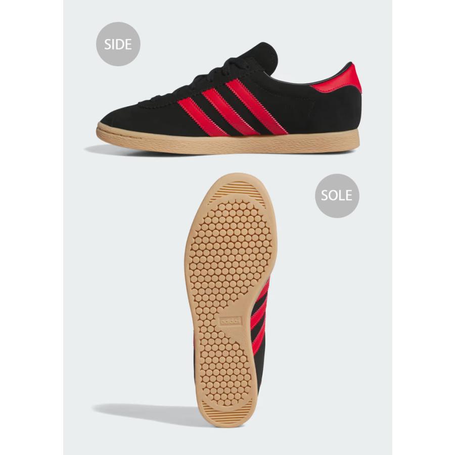 adidas Originals アディダス オリジナルス スニーカー STADT シュタット JI1885 BLACK SCARLET GOLD スリーストライプ スエード コアブラック スカーレット｜a-dot｜04