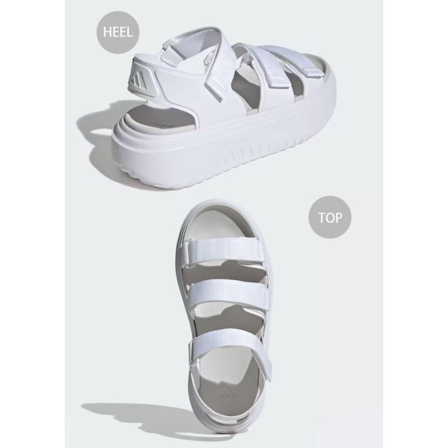 adidas アディダス サンダル スポーツサンダル SLYNサンダル WHITE GREY JI4325 サイズ調整 厚底サンダル ...