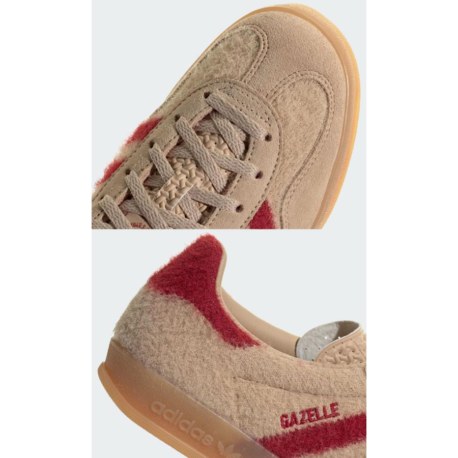 新品【adidas（アディダス）】ガゼルGAZELLEグレージュ×レッド23.5 adidas（アディダス） adidas originals レディース スニーカー